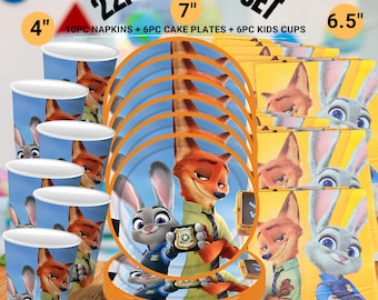 Zootopia tableware Honeycomb Table Hanging Swirls Theme party decoration centerpiece birthday supplies baby shower boy girl