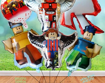BLOX Bouquet latex foil balloons for Theme party decoration centerpiece happy birthday supplies baby shower boy girl idea