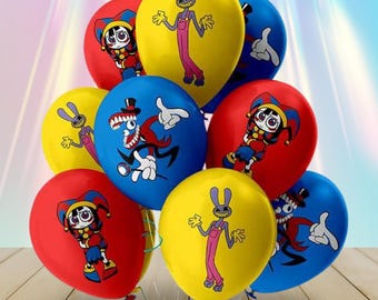 Diggy Circus toy Bouquet latex foil balloons for Theme party decoration centerpiece happy birthday supplies baby shower boy girl idea
