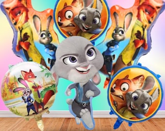 Zootopia Bouquet latex foil balloons for Theme party decoration centerpiece happy birthday supplies baby shower boy girl idea