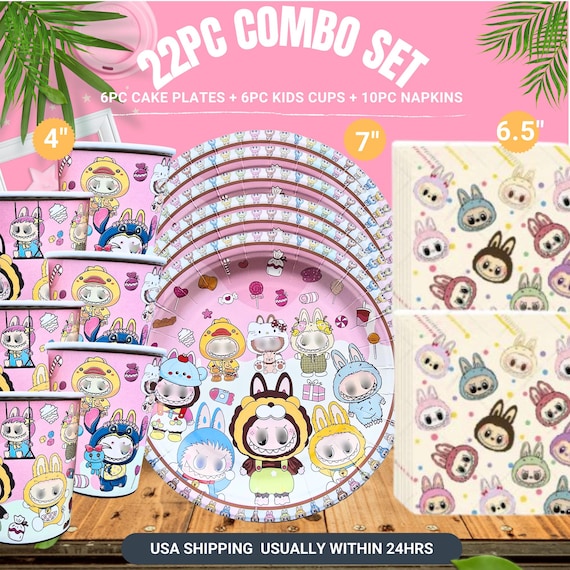 Lab Plush Set tableware Honeycomb Table Hanging Swirls Theme party decoration centerpiece birthday supplies baby shower boy girl