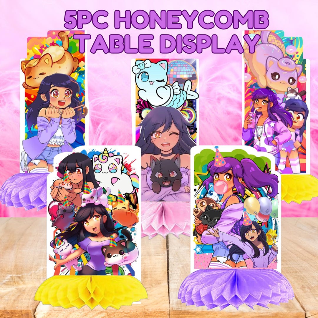 Aphmau Table & Hanging Swirls for Theme Party Decoration