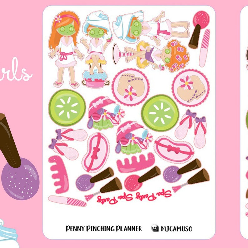 Spa Girls planner sticker kit