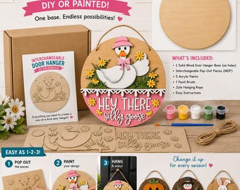 silly goose – Painted or DIY Kit | Seasonal and Holiday Decor | Tiered Tray & Home Accents