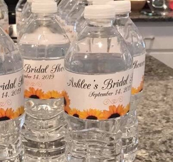 Bridal Shower Water Bottle Labels - Etsy