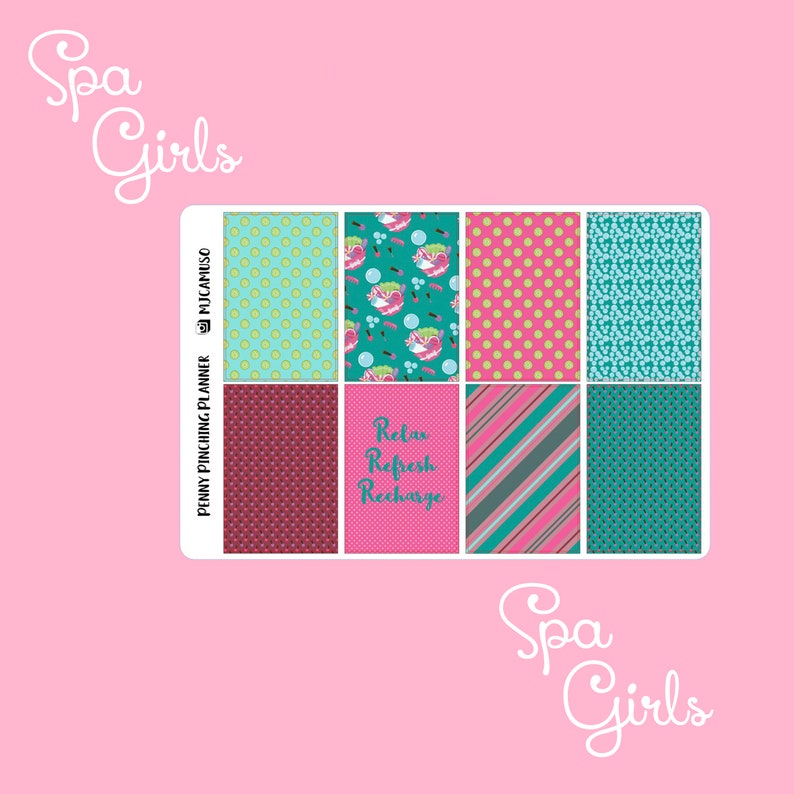 Spa Girls planner sticker kit