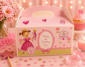 Personalized Pinkalicious Birthday Favor Box | Kids DIY Sticker Activity Kit