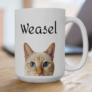 Personlig Flame Point Siamesisk kattmugg: Anpassad kattälskarepresent