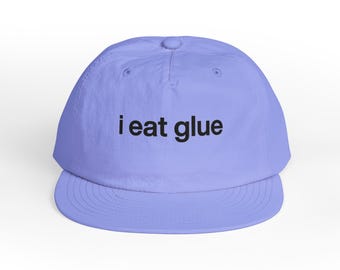I Eat Glue Surf Cap, Funny Recycled Nylon Snapback