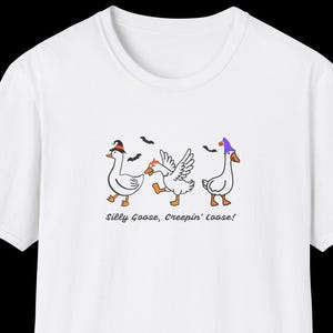 Silly Goose, Creepin&#39; Loose! - Digital Download 300 dpi PNG funny goose png, halloween goose png, spooky goose png, goose sublimation