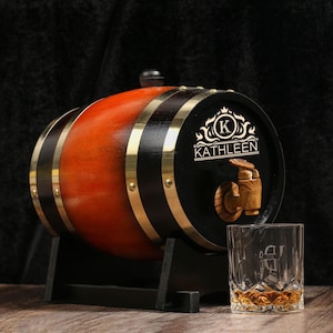 Personalized Engraved Whiskey Barrel 3L | Mini Wood Whiskey Barrel |Wedding Gift|Groomsmen Gift | Birthday Gift| Gift for Him | Wood Barrel