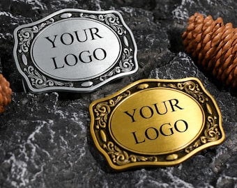 Gürtelschnalle mit graviertem Logo • Benutzerdefinierte Firmenlogoschnalle • Geschäftsgeschenk • Personalisierte westliche Gürtelschnalle für Männer • Firmengeschenkidee