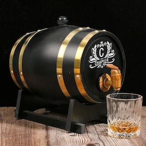Personalized Engraved Whiskey Barrel 3L | Mini Wood Whiskey Barrel |Wedding Gift|Groomsmen Gift | Birthday Gift| Gift for Him | Wood Barrel