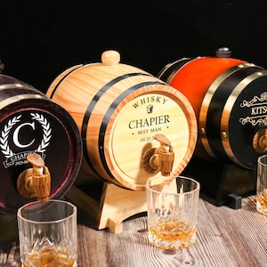Personalized Engraved Whiskey Barrel 3L,Wood Whiskey Barrel,Customzie Engraved Barrel,Whiskey cask for dad,Bourbon Barrel Customize