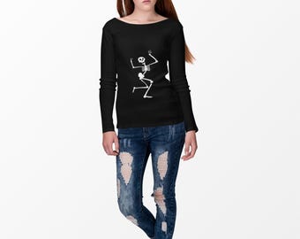 Creepy Clown Face Long Sleeve Tee | Horror Carnival, Scary Clown Art