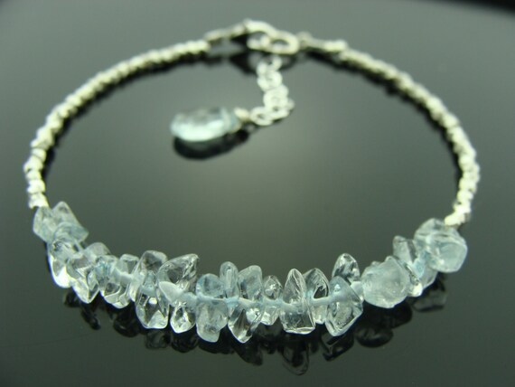Sky Blue Topaz Bracelet · 925 Sterling Silver Jewelry · December Birthstone Gift · Gemstone Bracelet for Her