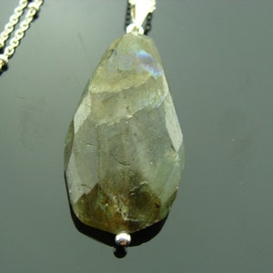 Flash Labradorite 925 Sterling Sliver Pendant Necklace Gift image 3