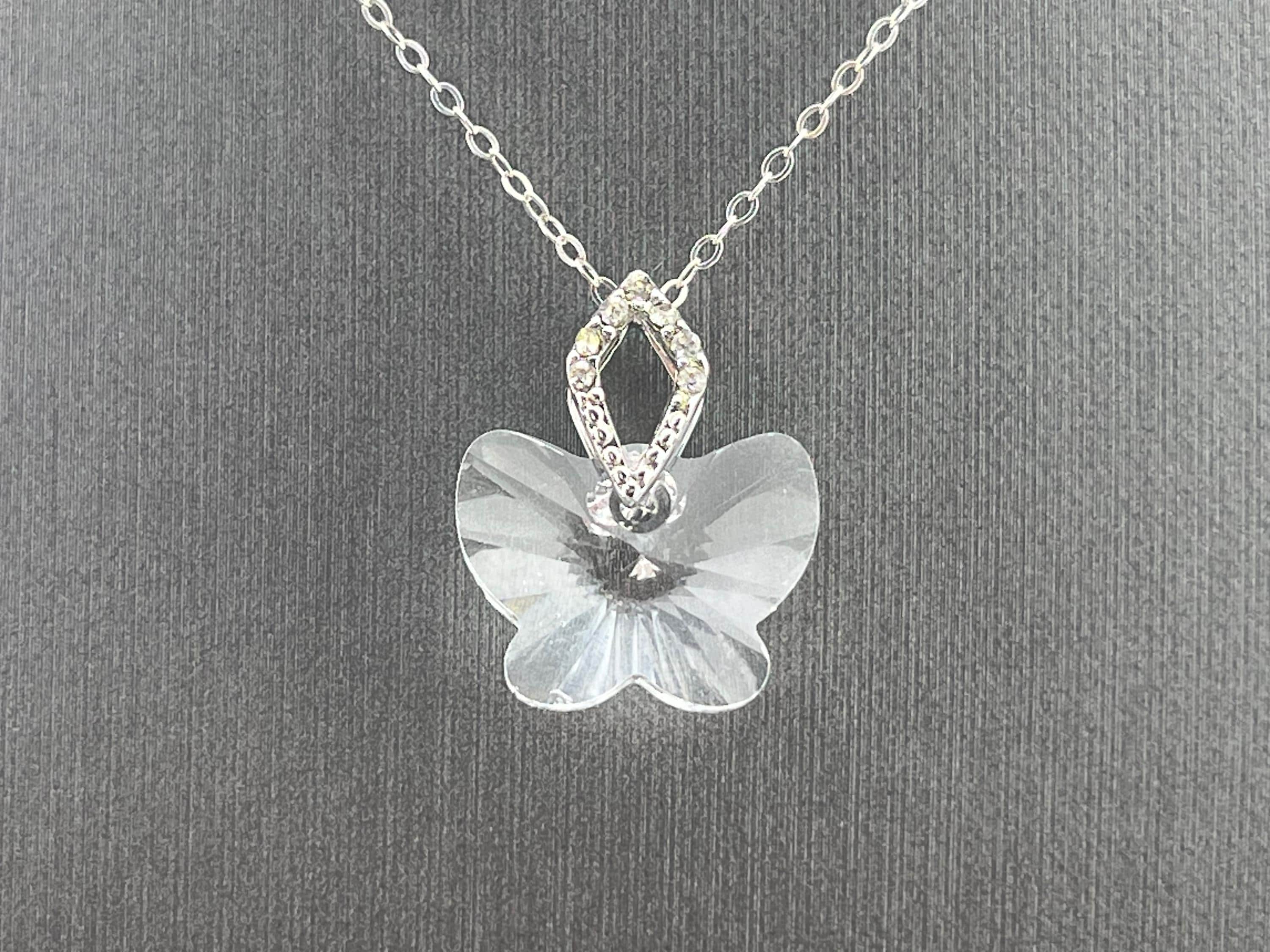 Swarovski butterfly necklace - Etsy 日本