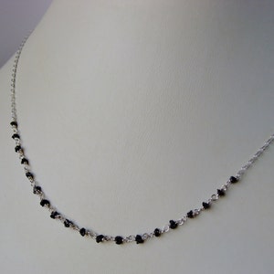 Raw Black Diamond Necklace · Genuine Stone · 925 Sterling Silver or 14K Gold Filled · Dainty Minimalist Jewelry · Gift for Her