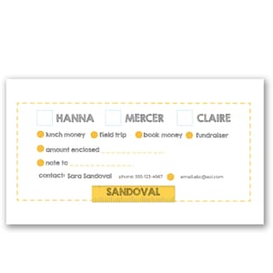 School Rules Money Envelopes Personalized | School Envelopes | Money Envelopes | Lunch Money | School Lunch | Class Trip |Cash to Teacher