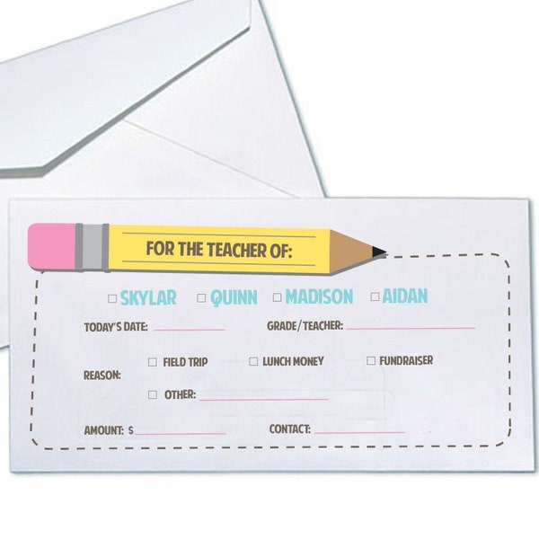 School Envelopes Etsy