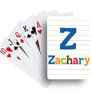 Big Capital Letter  Playing Cards | Custom Card Decks | Personalized Playing Cards | Party Favors | Customized Games |