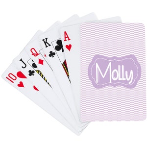 Rattan Lavender Playing Cards | Custom Card Decks | Personalized Playing Cards | Party Favors | Customized Games | Adult Poker Cards Game