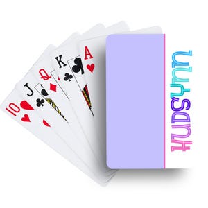 Letters Lavender Playing Cards | Custom Card Decks | Personalized Playing Cards | Party Favors | Customized Games | Adult Poker Cards Games