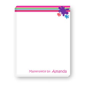 Summer Stripes Art Drawing Pad | Kids Gift | Custom Gift | Printed Notepad