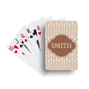 Stamp Pattern| Personalized Playing Cards | Fathers Day Gift