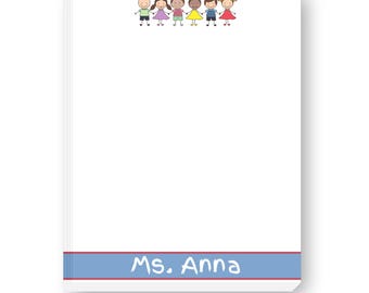 Personalized Kids Teacher Notepad | Custom Stationery Gift, 8.5x11
