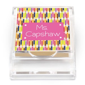 So Many Pencils Acrylic Sticky Note Holder | Custom Teacher Gift | Teacher Appreciation Gift | Sticky Notes | Personalized Holiday Gifts