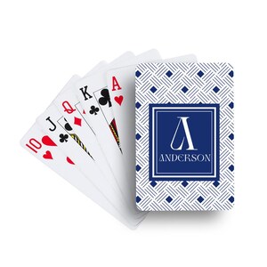Diamond Pattern | Personalized Playing Cards | Fathers Day Gift