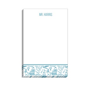 School Tools Personalized Teacher Notepad | Custom Teacher Note Pad | Teacher Stationery | Custom Teacher Gift | Teacher Appreciation Gifts