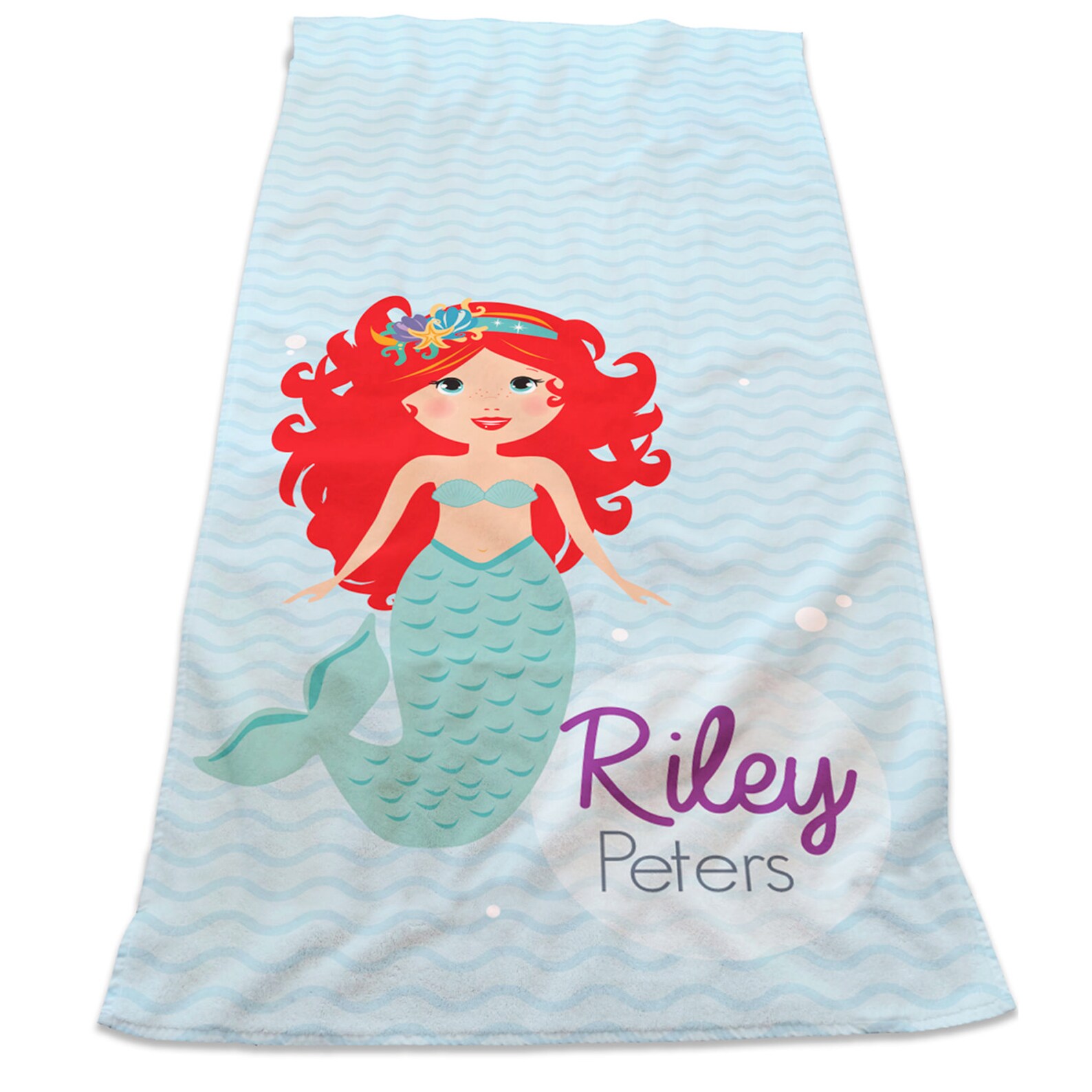 Mermaid Personalized Beach Towel Kids Towels Custom Camp Etsy