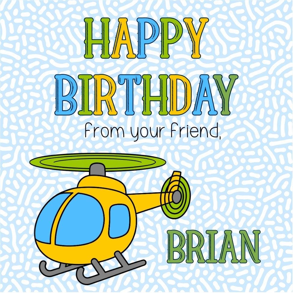 Personalized Birthday Gift Stickers for Boys | for Easy Birthday ...