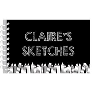Black Pencils Personalized Art Journal | Custom Sketch Book | Monogrammed Sketchbook | Personalized Kids Gift | Kids Journal | Drawing Pad