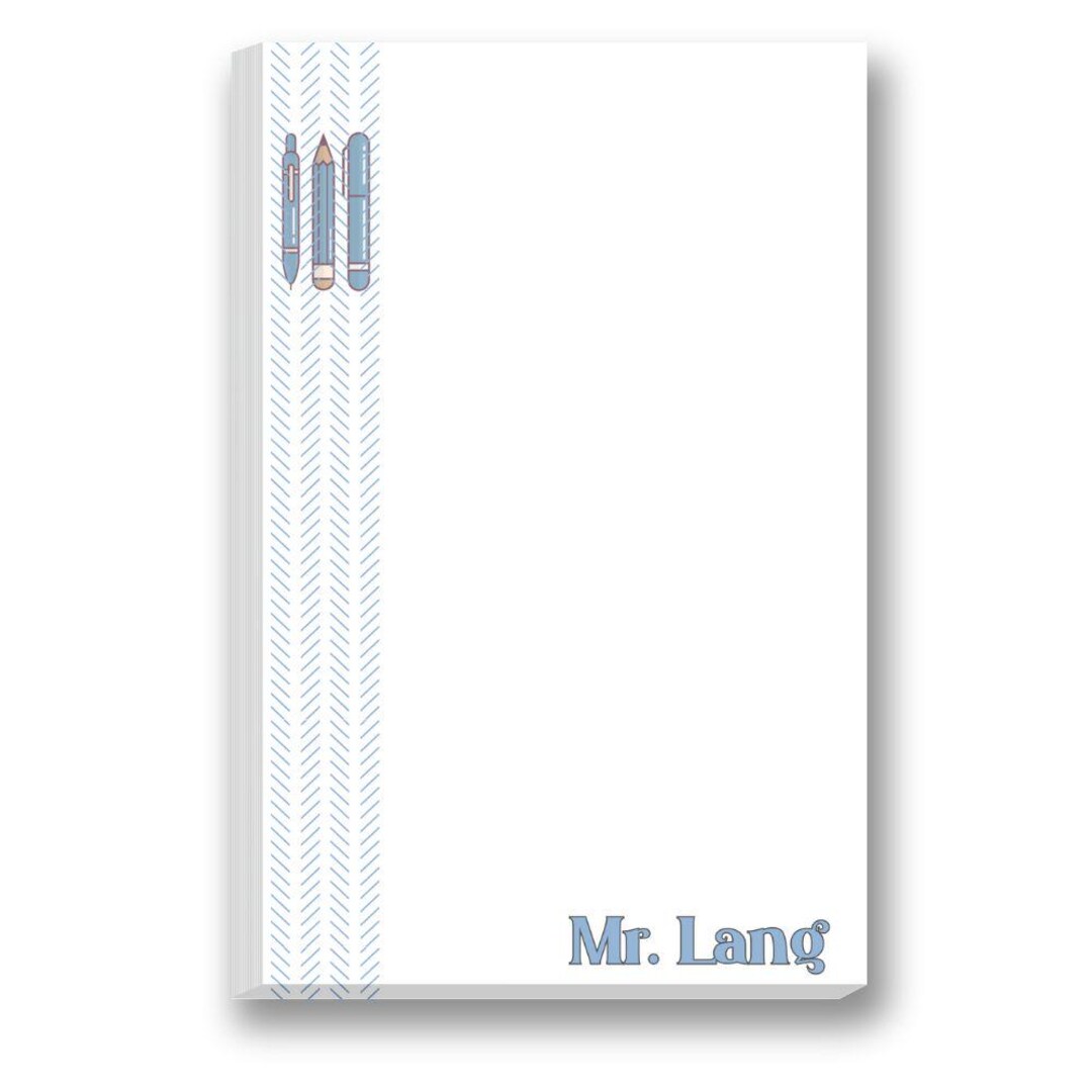 Personalized Pens Teacher Notepad | Teacher Gift | School Supplies ...