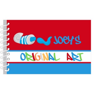 Squishy Paint Personalized Art Journal | Custom Sketch Book | Monogrammed Sketchbook | Personalized Kids Gift | Kids Journal | Drawing Pad
