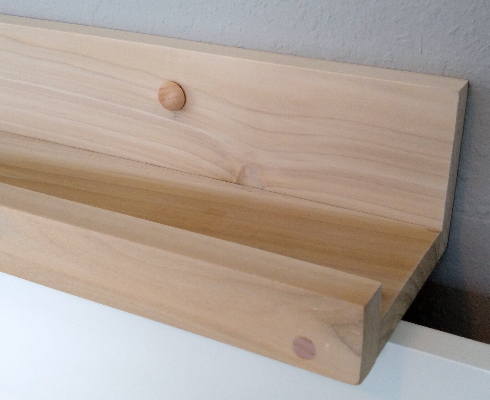 Solid Hardwood Wall Shelf Solid Poplar Picture Ledge Etsy