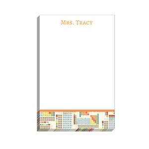 Periodic Table Personalized Teacher Notepad | Custom Teacher Note Pad | Teacher Stationery | Custom Teacher Gift | Teacher Appreciation Gift