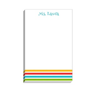 Multi Color Ruler Personalized Teacher Notepad | Custom Teacher Note Pad | Teacher Stationery | Custom Teacher Gift | Teacher Appreciation