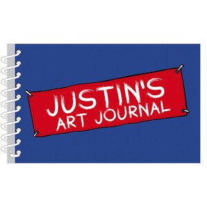 Banner Personalized Art Journal | Custom Sketch Book | Monogrammed Sketchbook | Personalized Kids Gift | Kids Journal | Drawing Pad