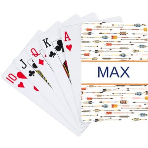 Cartes à jouer Straight Arrows Camp | | de jeu de cartes personnalisé Cartes à jouer personnalisées pour les enfants | Le parti favorise | Jeux personnalisés | Monogrammé