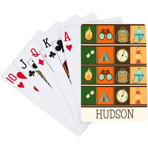 Cartes à jouer de la forêt de Camp Gear | Cartes à jouer personnalisées