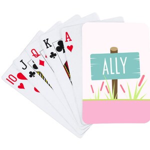 Camp Sign Camp Cartes à Jouer | Jeu de cartes personnalisé | Cartes à jouer personnalisées pour enfants | Cadeaux pour fête | Jeux personnalisés | Monogrammé