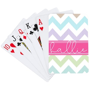 Faded Chevron Playing Cards | Custom Card Decks | Personalized Playing Cards | Party Favors | Customized Games | Adult Poker Card Game Gifts