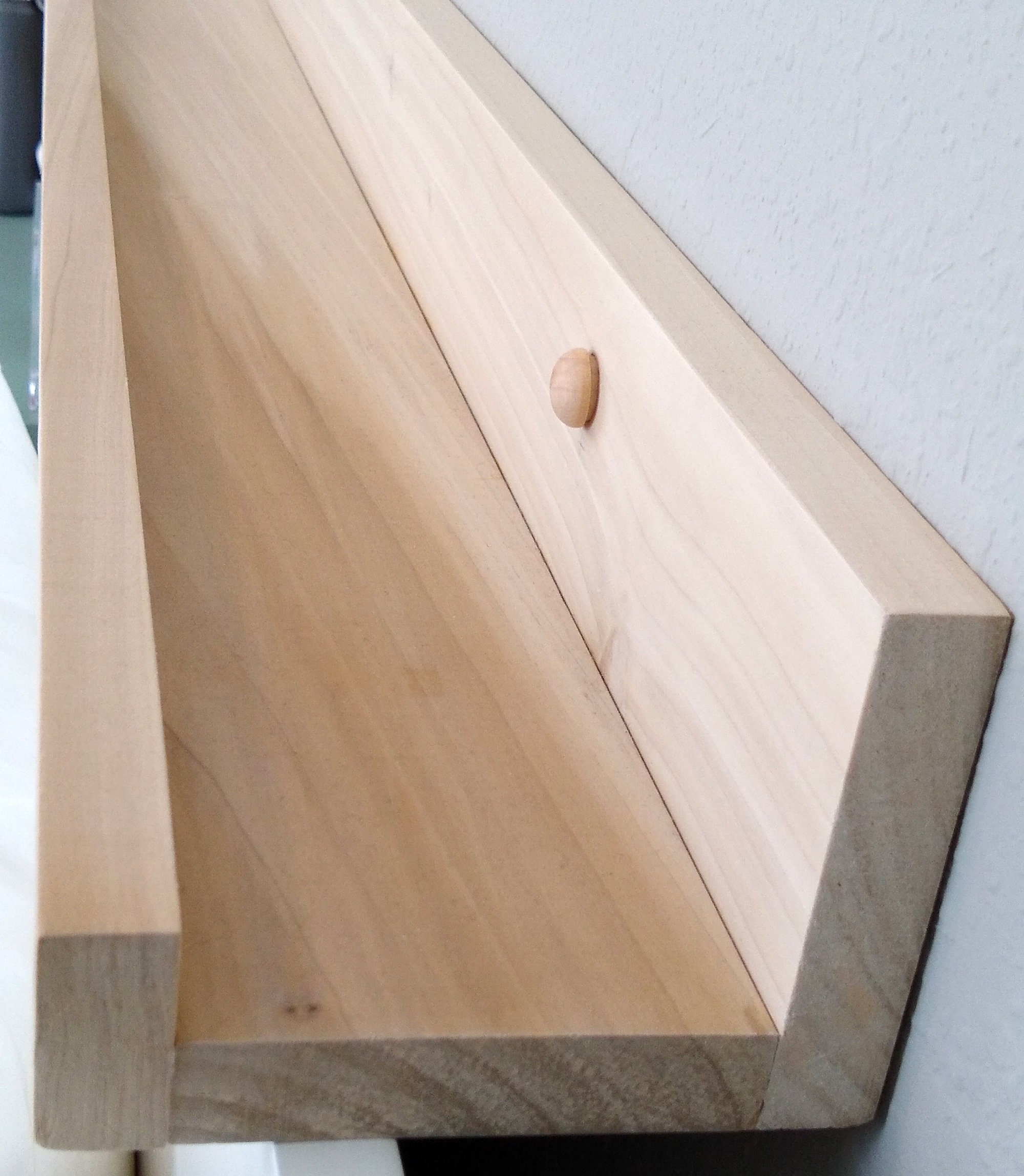 Solid Hardwood Wall Shelf Solid Poplar Picture Ledge Etsy