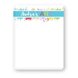 Paint Splash All Over Art Drawing Pad | Kids Gift | Custom Gift | Printed Notepad