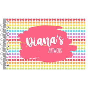 Paint Dots Art Journal | Custom Sketch Book | Monogrammed Sketchbook | Personalized Kids Gift | Kids Journal | Drawing Pad